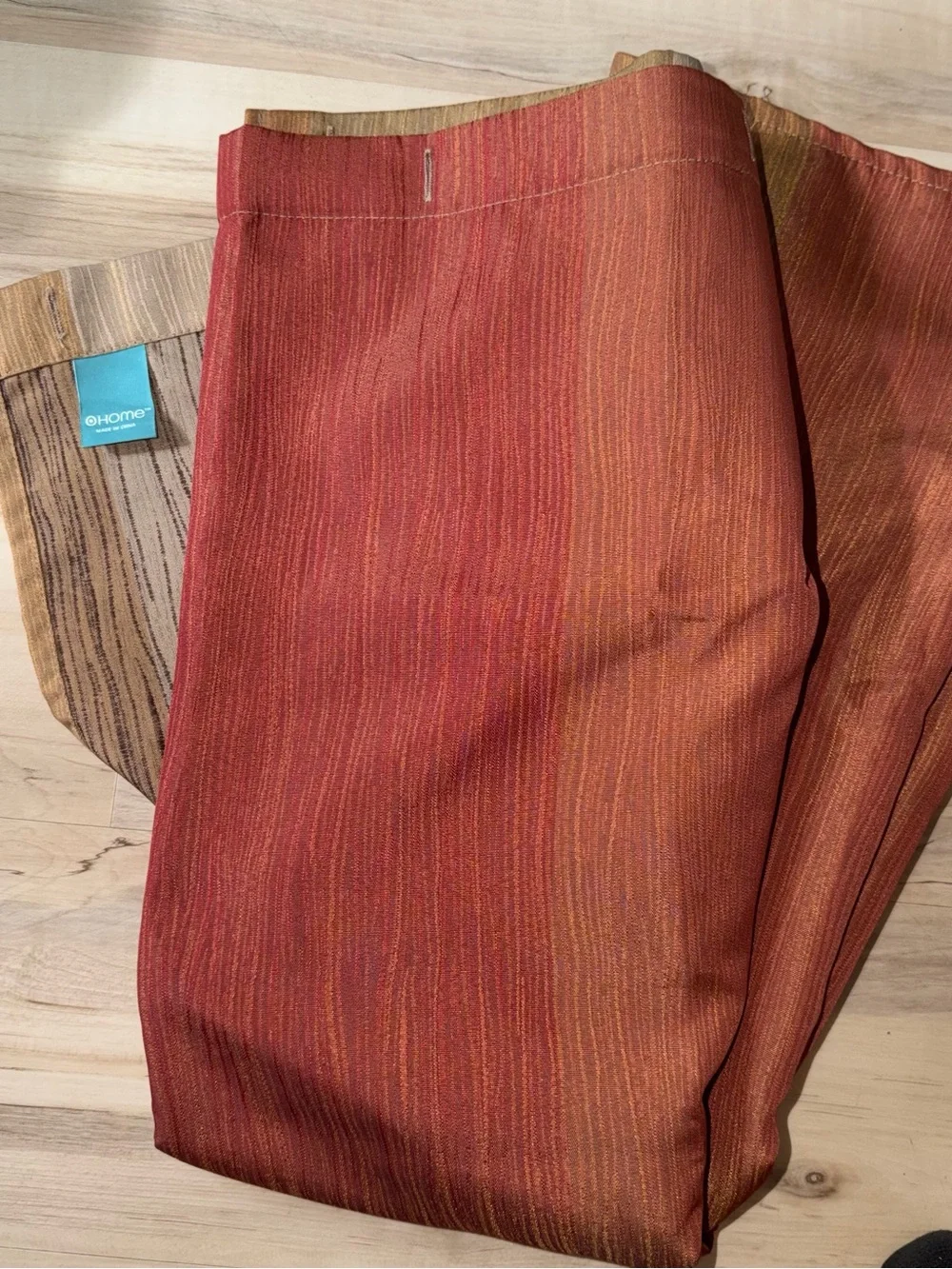 Men's Casual Stripe Pants in Rust and Brown